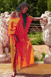 Robe de plage longue Libra Tangerine